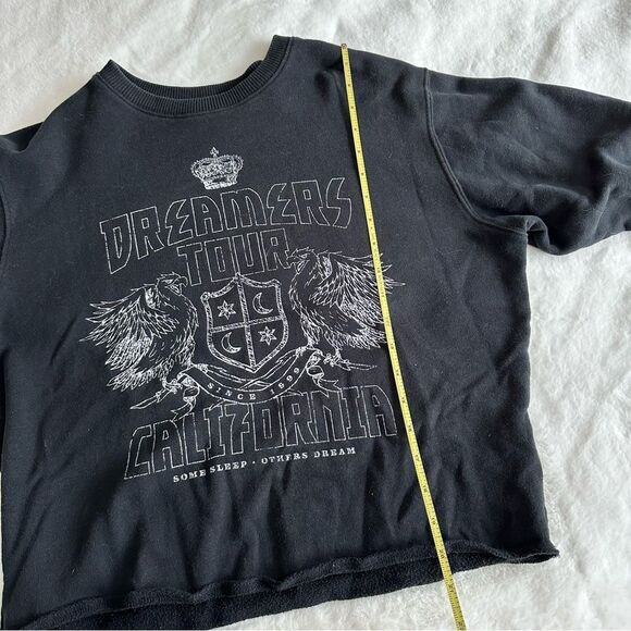 Hollister Graphic Band Crewneck Cropped Sweatshirt Women’s Size Small - Picture 8 of 11